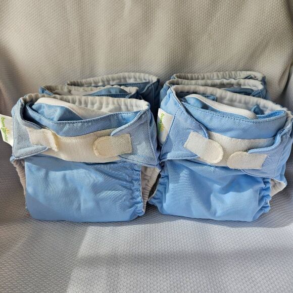 Bum Genious All-In-One Cloth Diapers 6 Piece Bundle in Blue - Picture 1 of 2